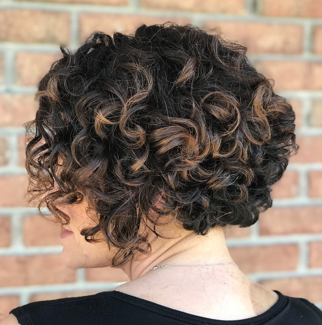 Short Bob Hairstyle for Curly Hair