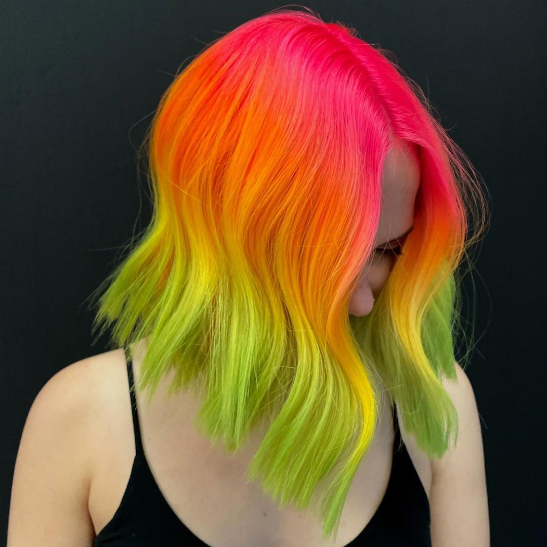 Neon Bright Rainbow Hair Colors