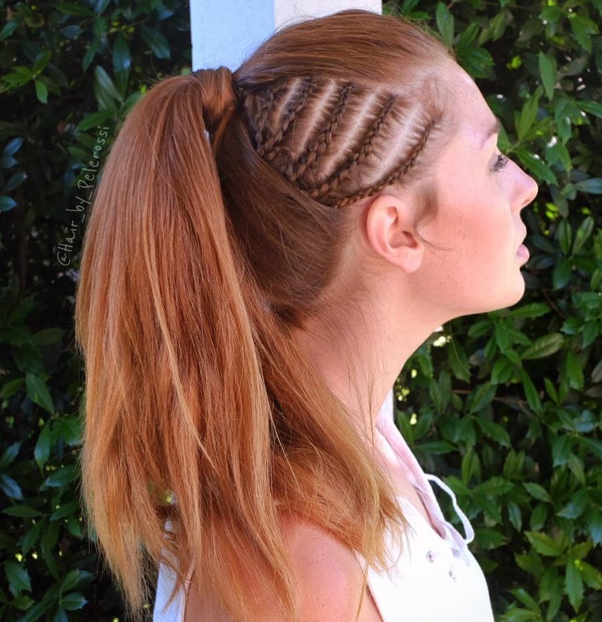 Ponytail With Side Cornrows