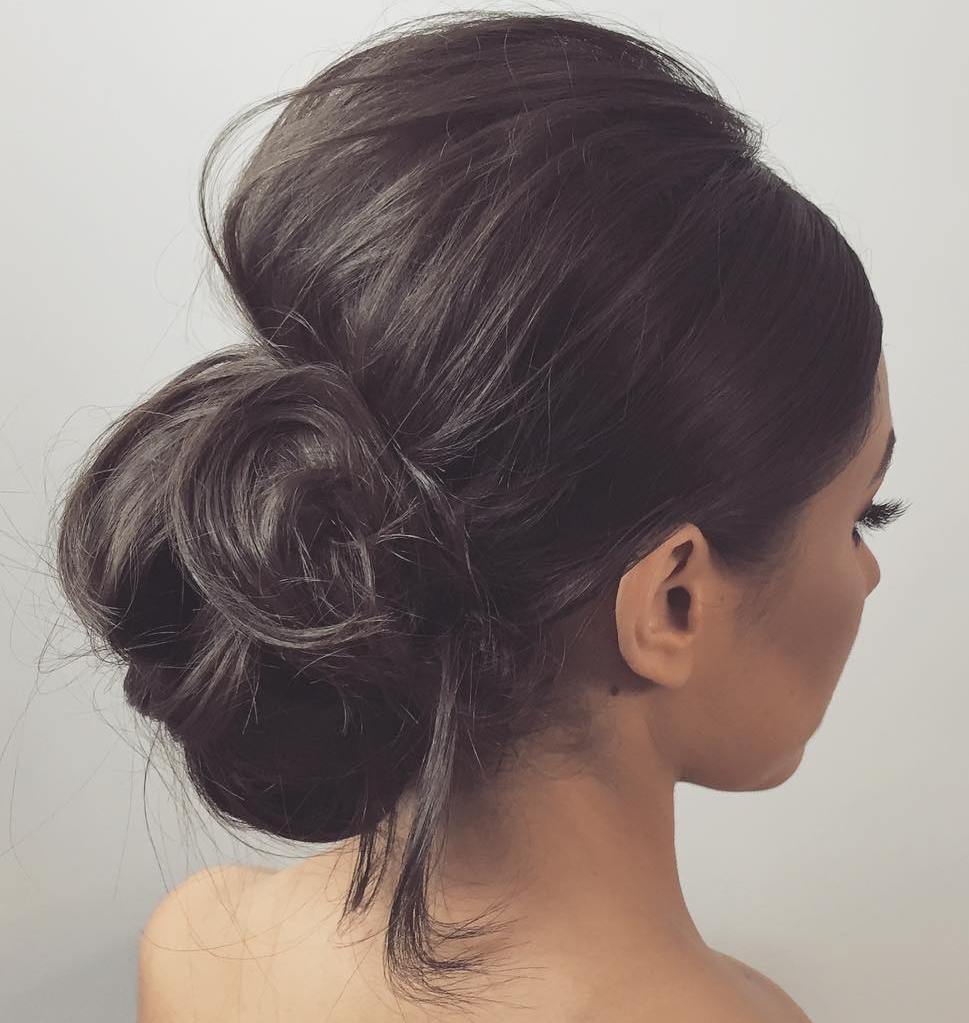 Low Bun With A Bouffant