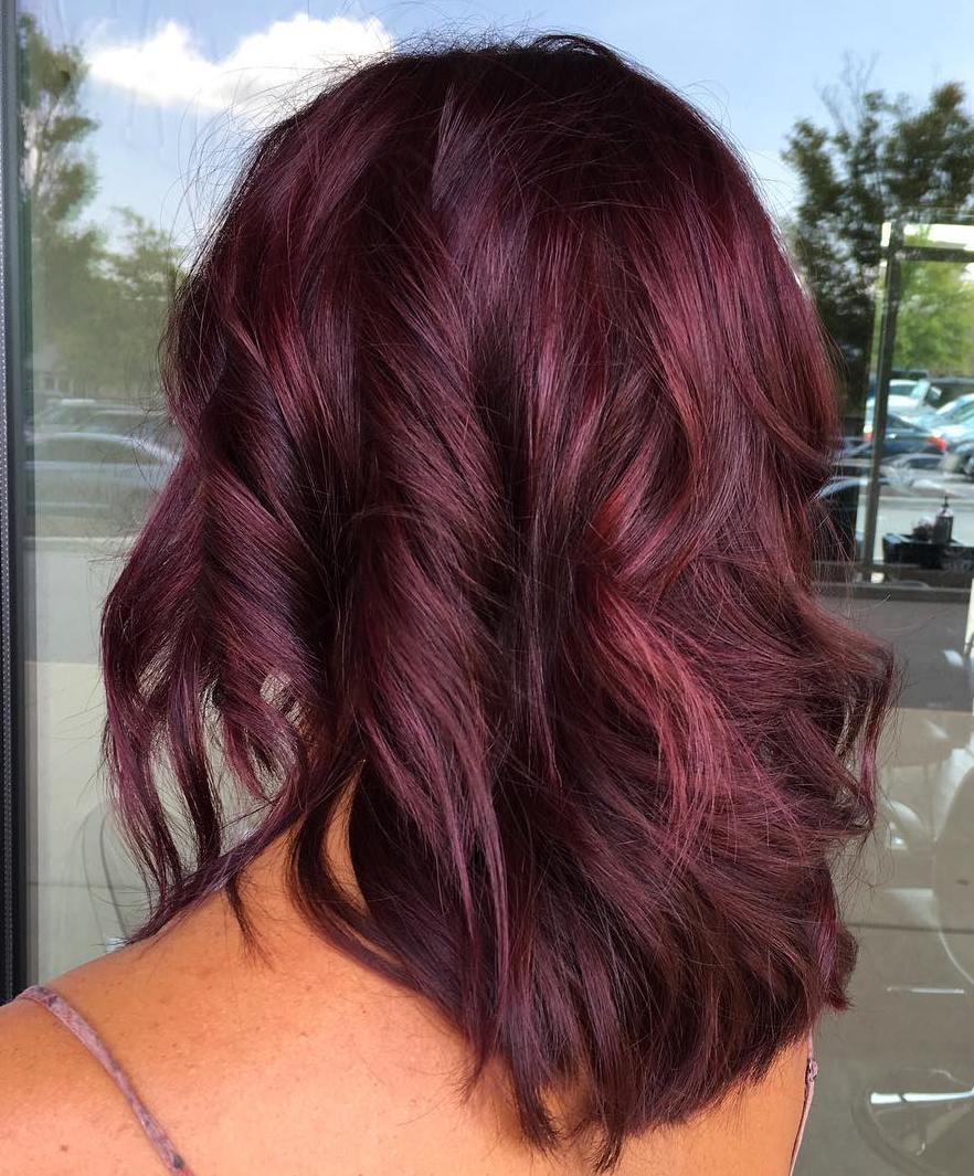 purple brown pixie hairstyle