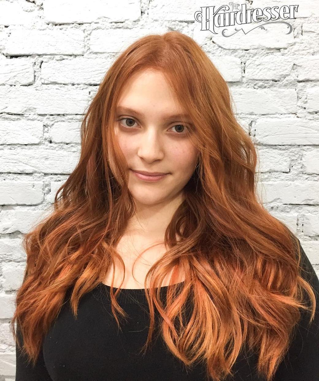Long Red Hair With Centre Part