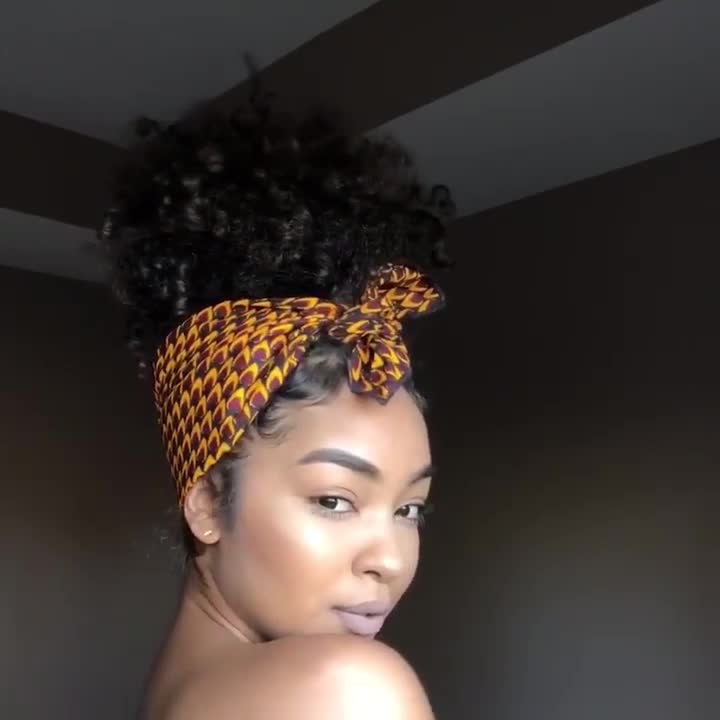 Simple Updo with a Bandana Wrap