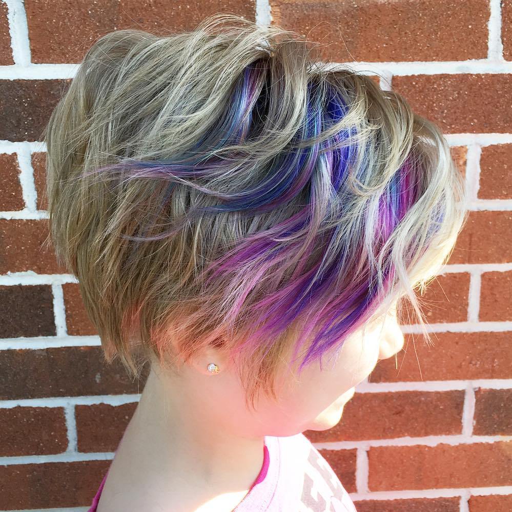 Little Girls' Long Wavy Pixie Hairstyle
