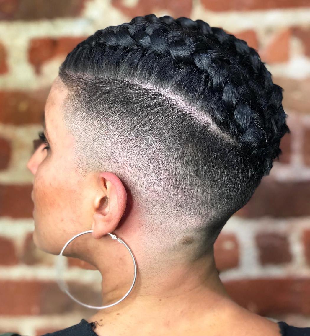 Fade Undercut wWith Braided Top