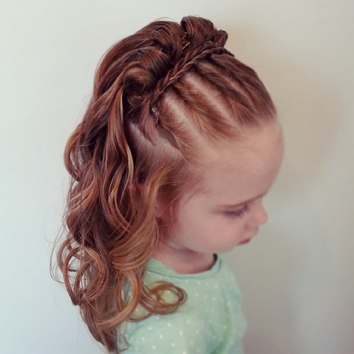 cute braided little girls hairstyle