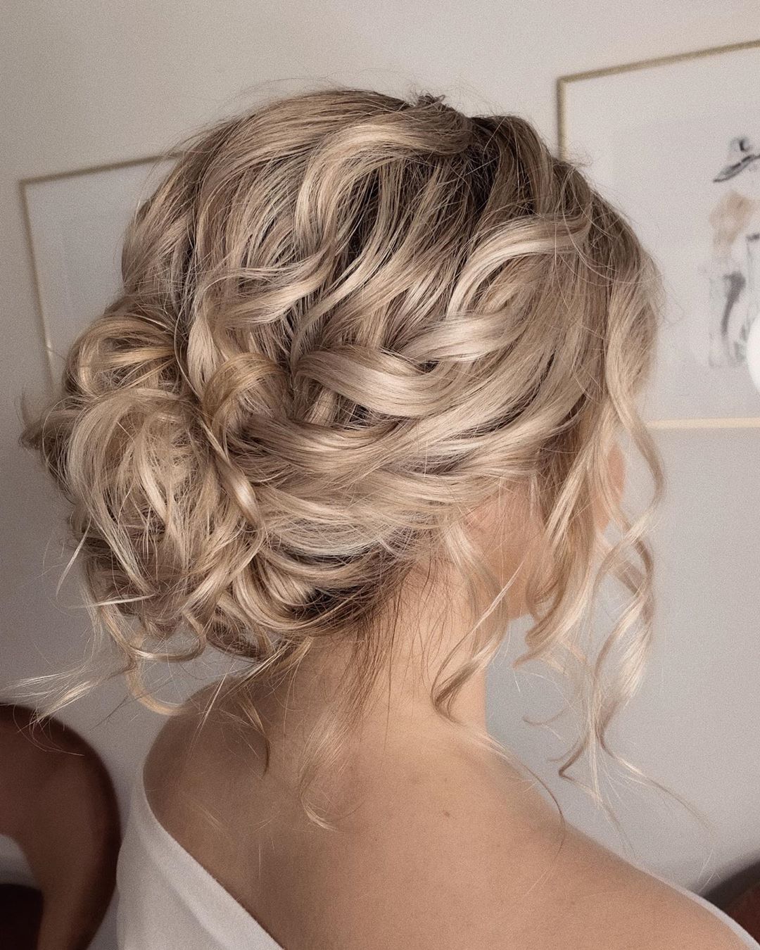 Blonde Updo With Micro Twist