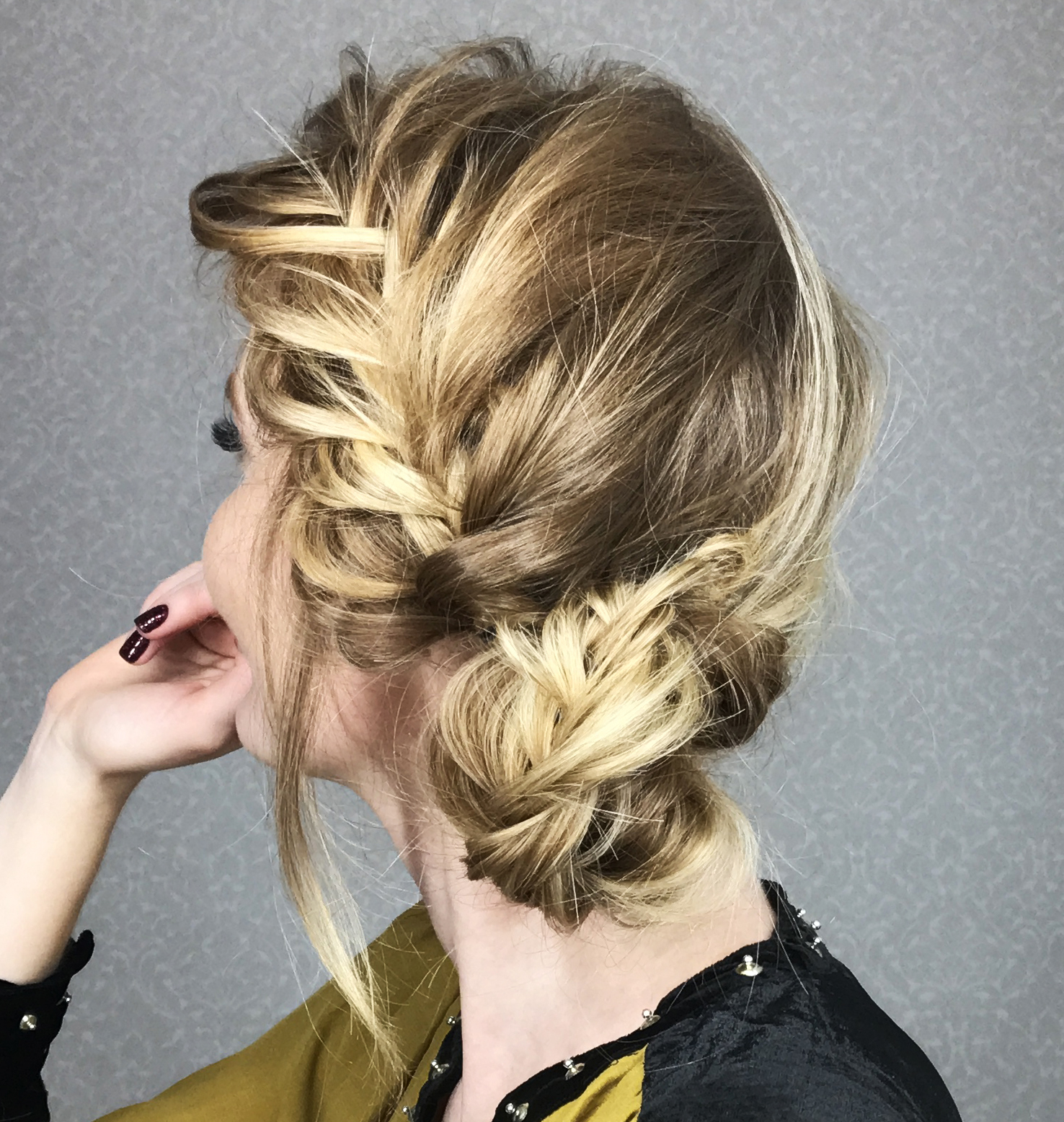 Braided Updo With A Low Bun