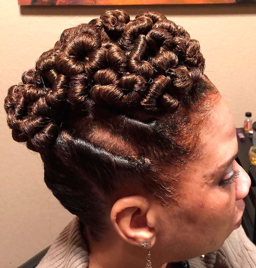 Tight Twists Updo For Natural Hair