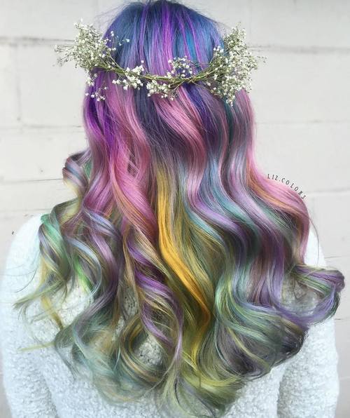 Long Pastel Mermaid Hair