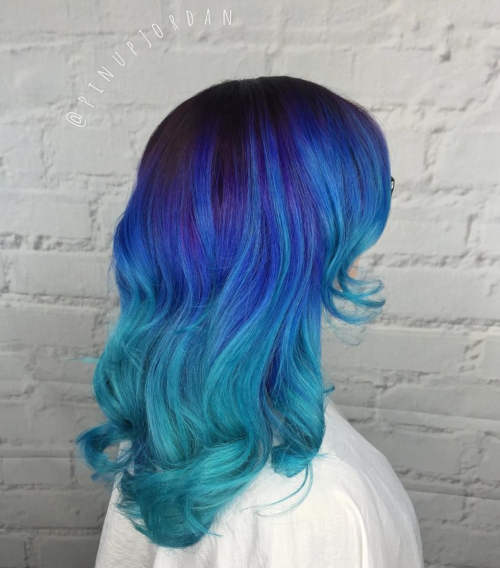 Blue To Teal Ombre Hair