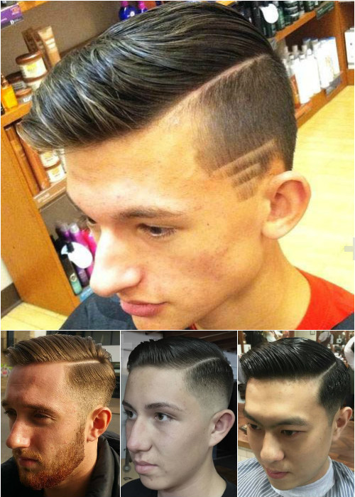 long top short sides side parted hairstyles for men