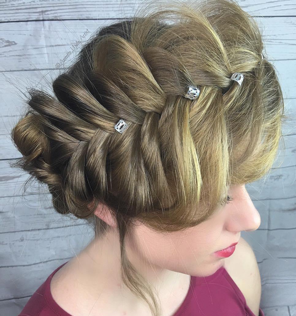 Extra Large Fishtail Crown Braid Updo
