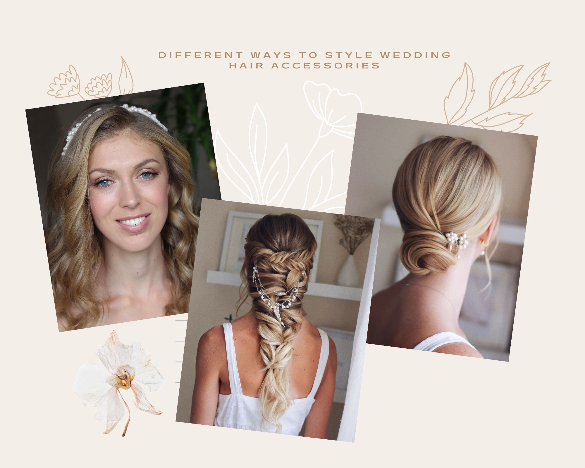 Bridal Hair Jewelry Collage
