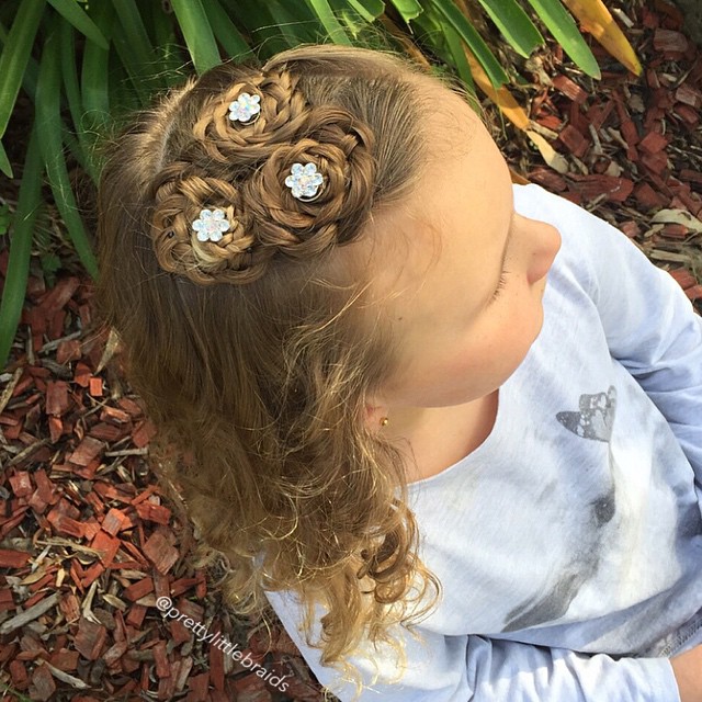 braided little girls hairstyle