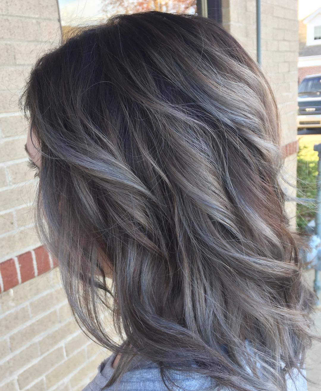 Brown Hair With Gray Highlights