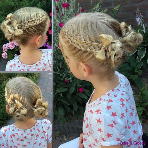 cute braided hairstyle for girls