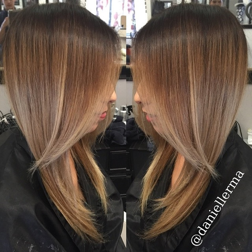 brown blonde hair with ombre highlights