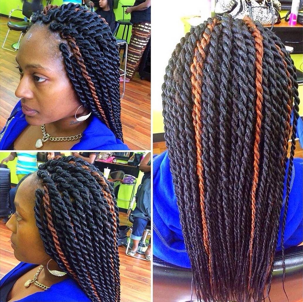 Thick Senegalese Twists With Thin Ends