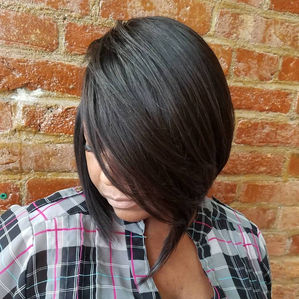 Side Parted Sew-In Bob