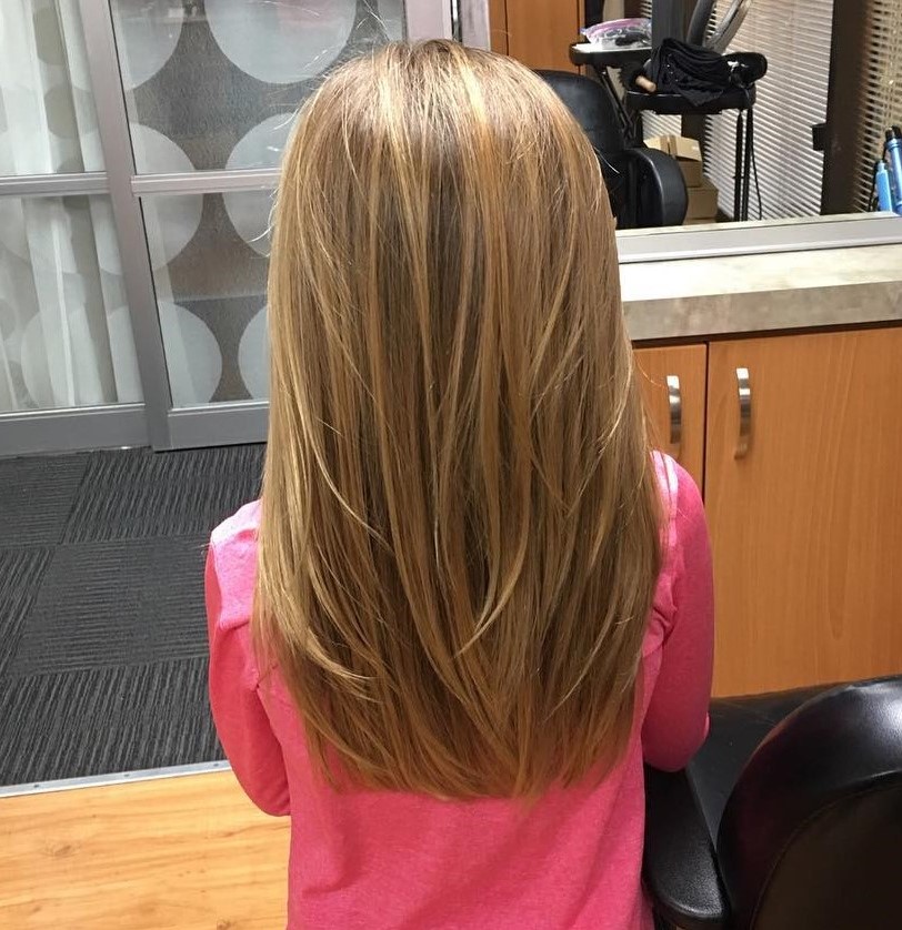 Long Layered Hairstyle For Little Girls