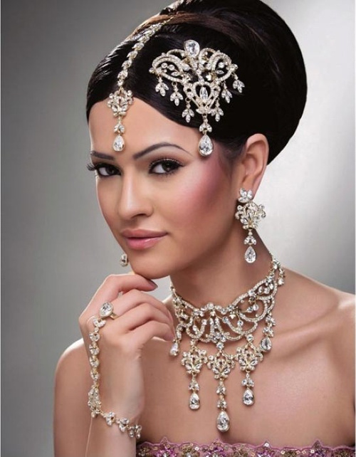 Indian style bridal updo
