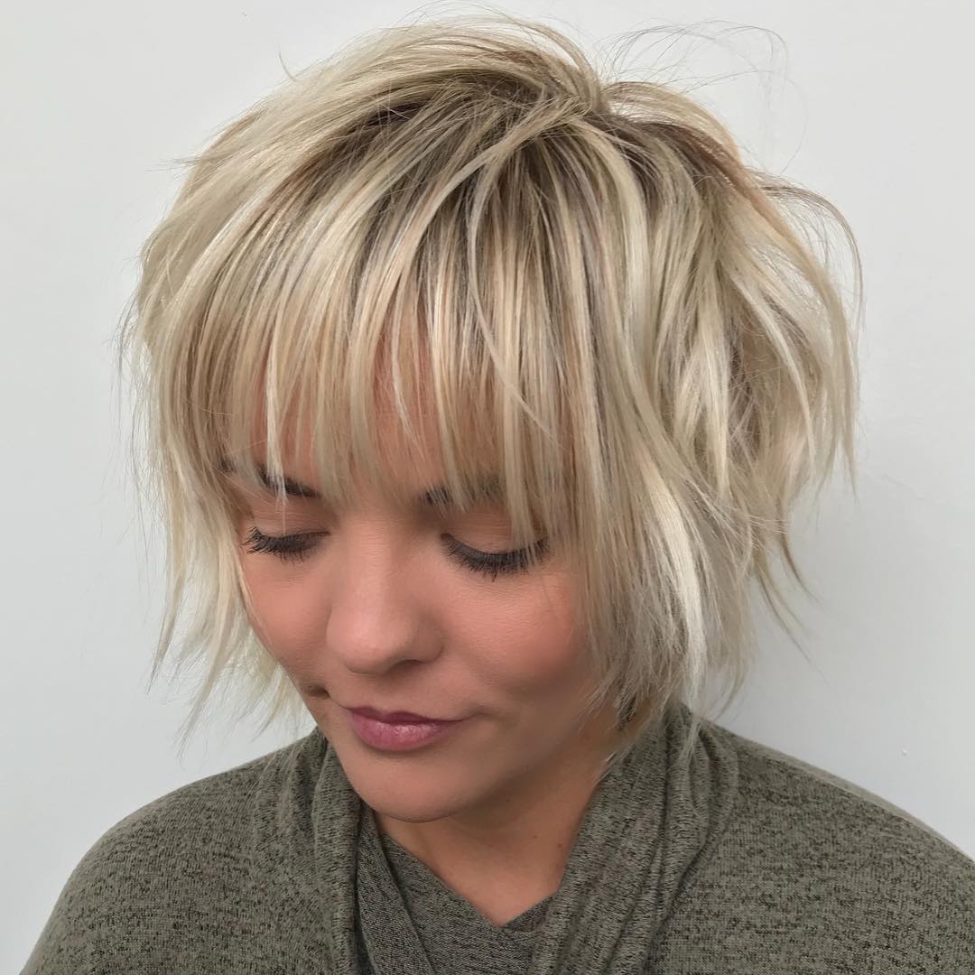 Feathered Pixie Bob With Bangs