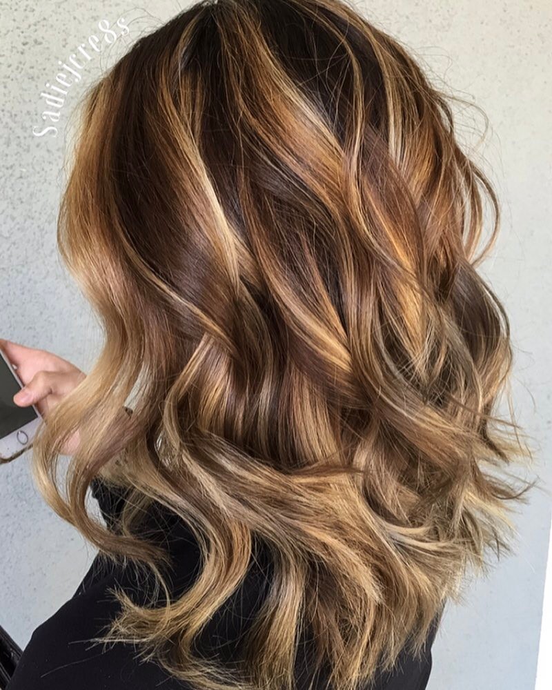 Light Brown Hair With Caramel Blonde Balayage