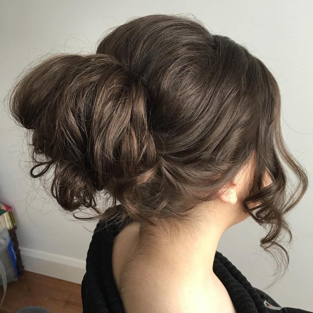 Curly Bun With A Bouffant