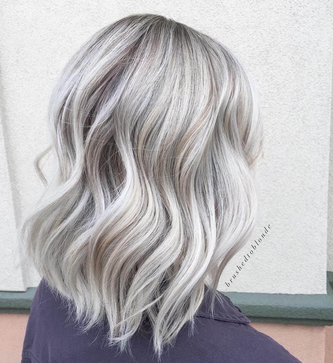 Blonde Balayage With White Highlights