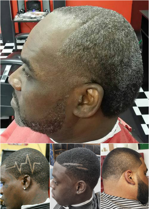 closely clipped men's haircut