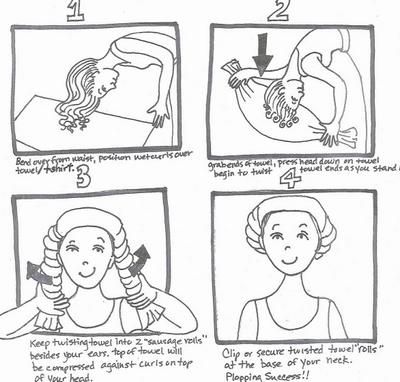 How to Plop Curly Hair in a Towel