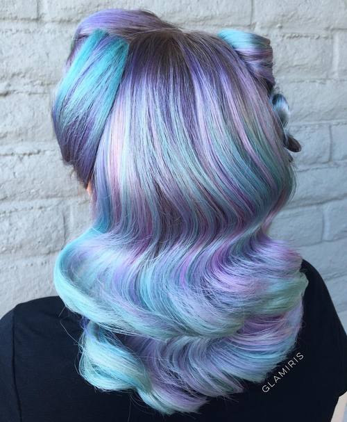 Lavender And Mint Hair Color