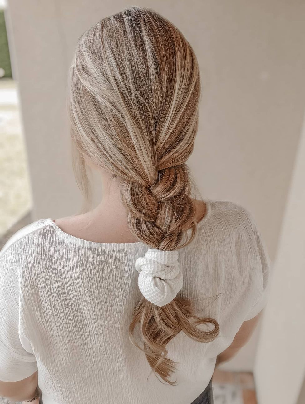 Loose French Braid Hairstyle for Summer