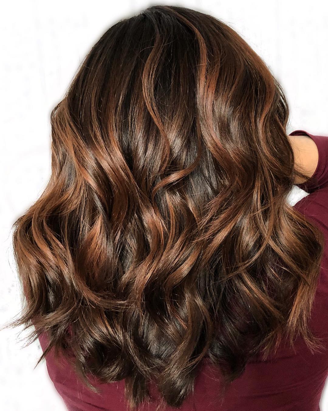 Chocolate Hair With Caramel Highlights