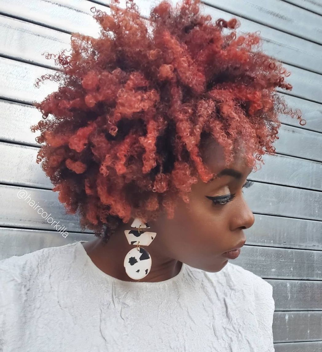 Red Hair Color for Dark Skin