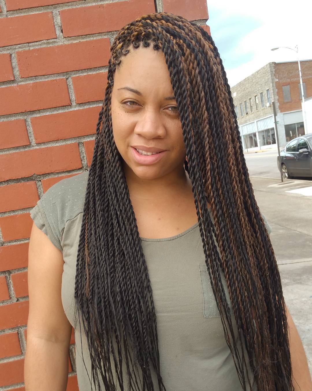 Long Highlighted Senegalese Twists