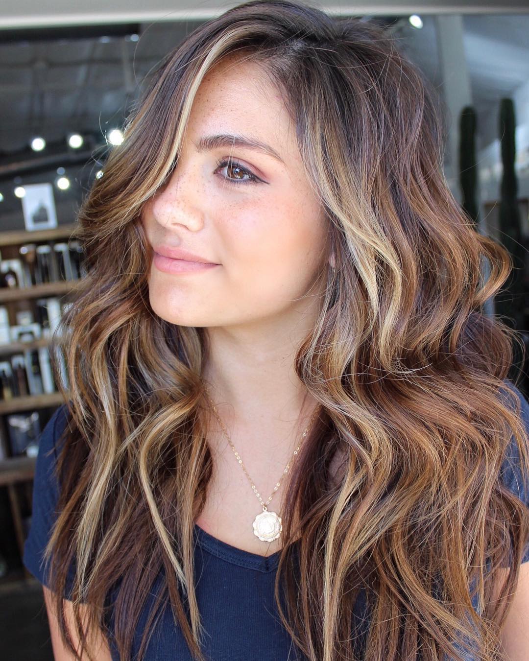 Brown Hair With Caramel And Blonde Highlights