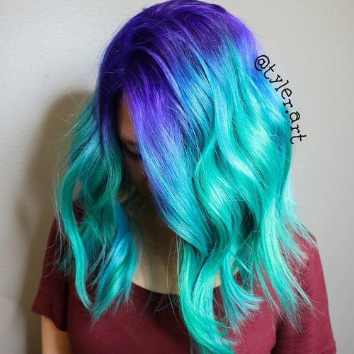 Blue And Teal Hair Color