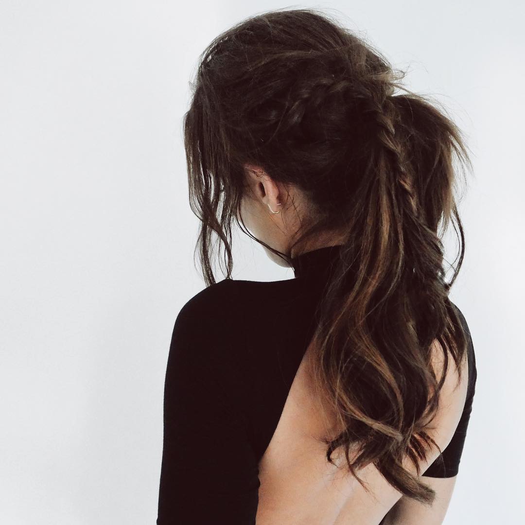 Messy Ponytail With A Braid