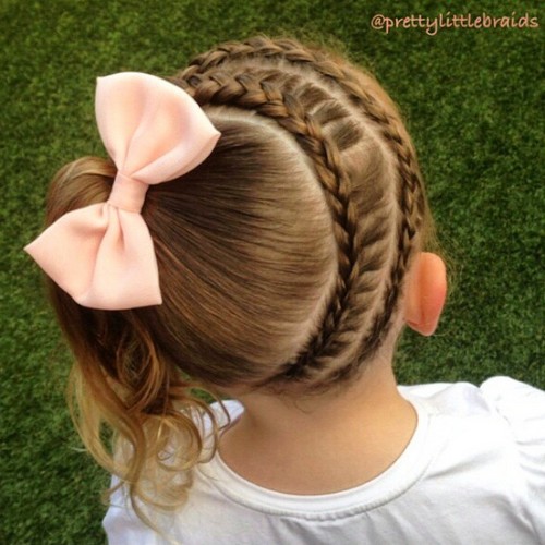 side pony with braids back to school hairstyle