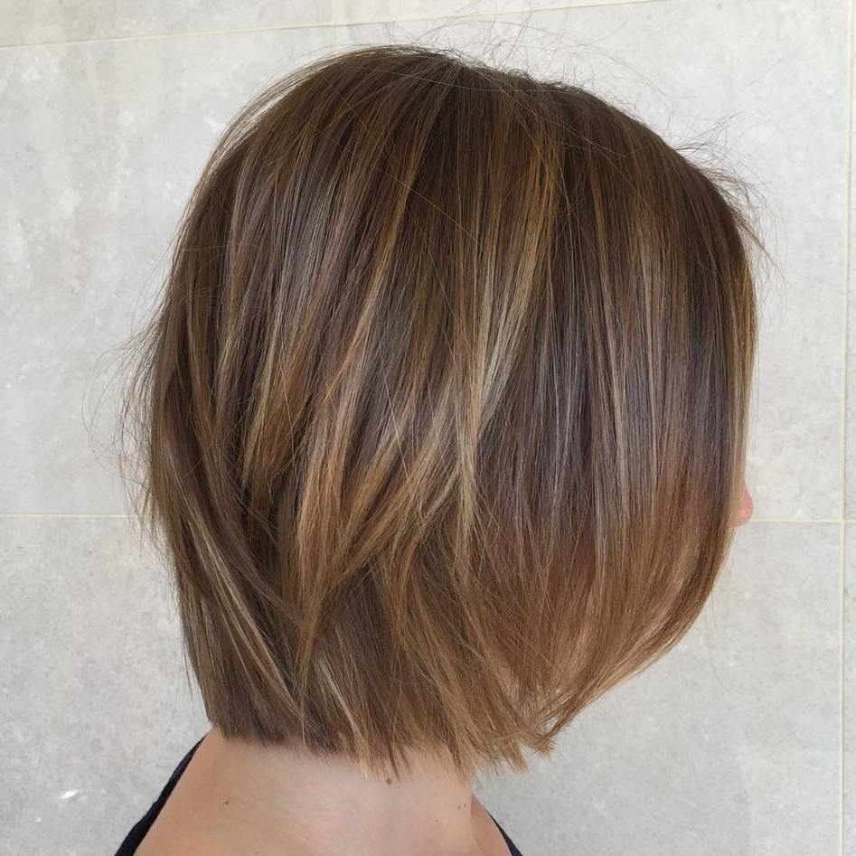 Brown Bob With Blonde Babylights
