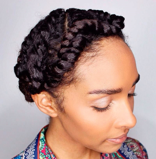 Flat Twists Updo For Natural Hair
