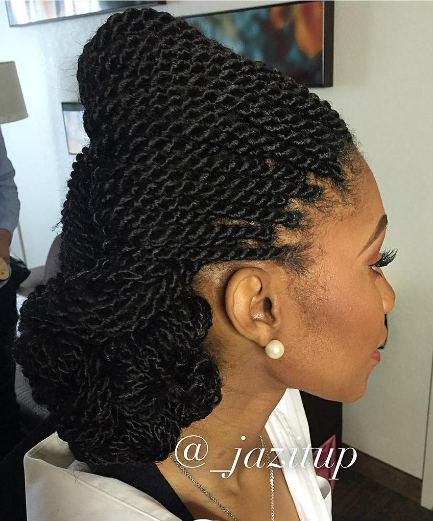 Low Updo For Rope Twists