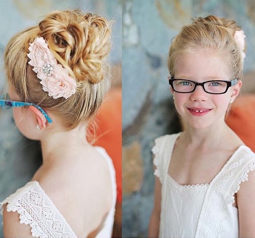 curly updo for little girls