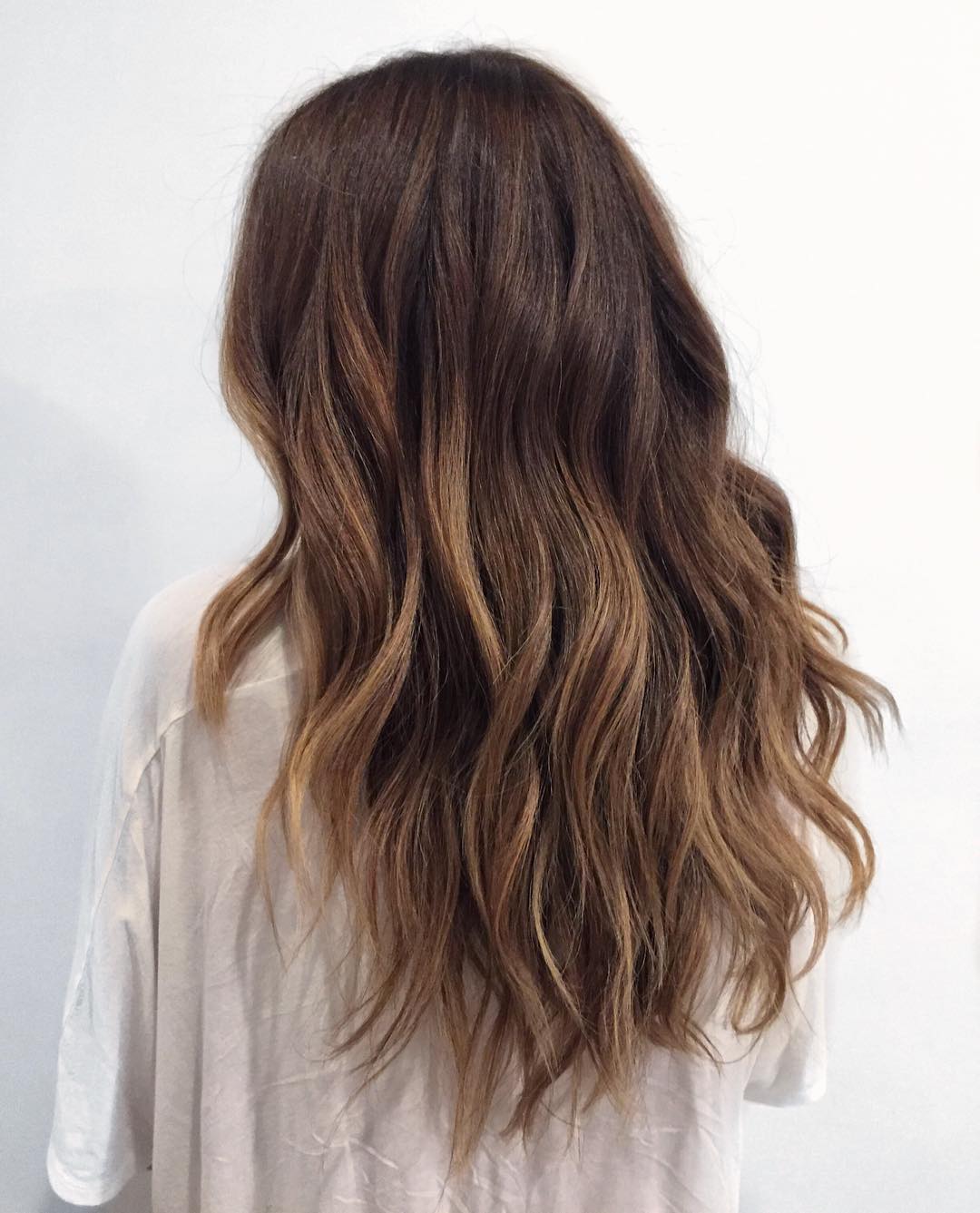 black to ash brown ombre