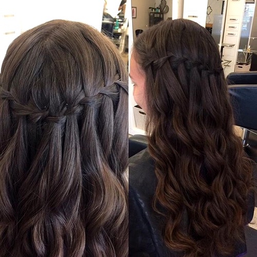 half up braided hairstyle for girls with long hair