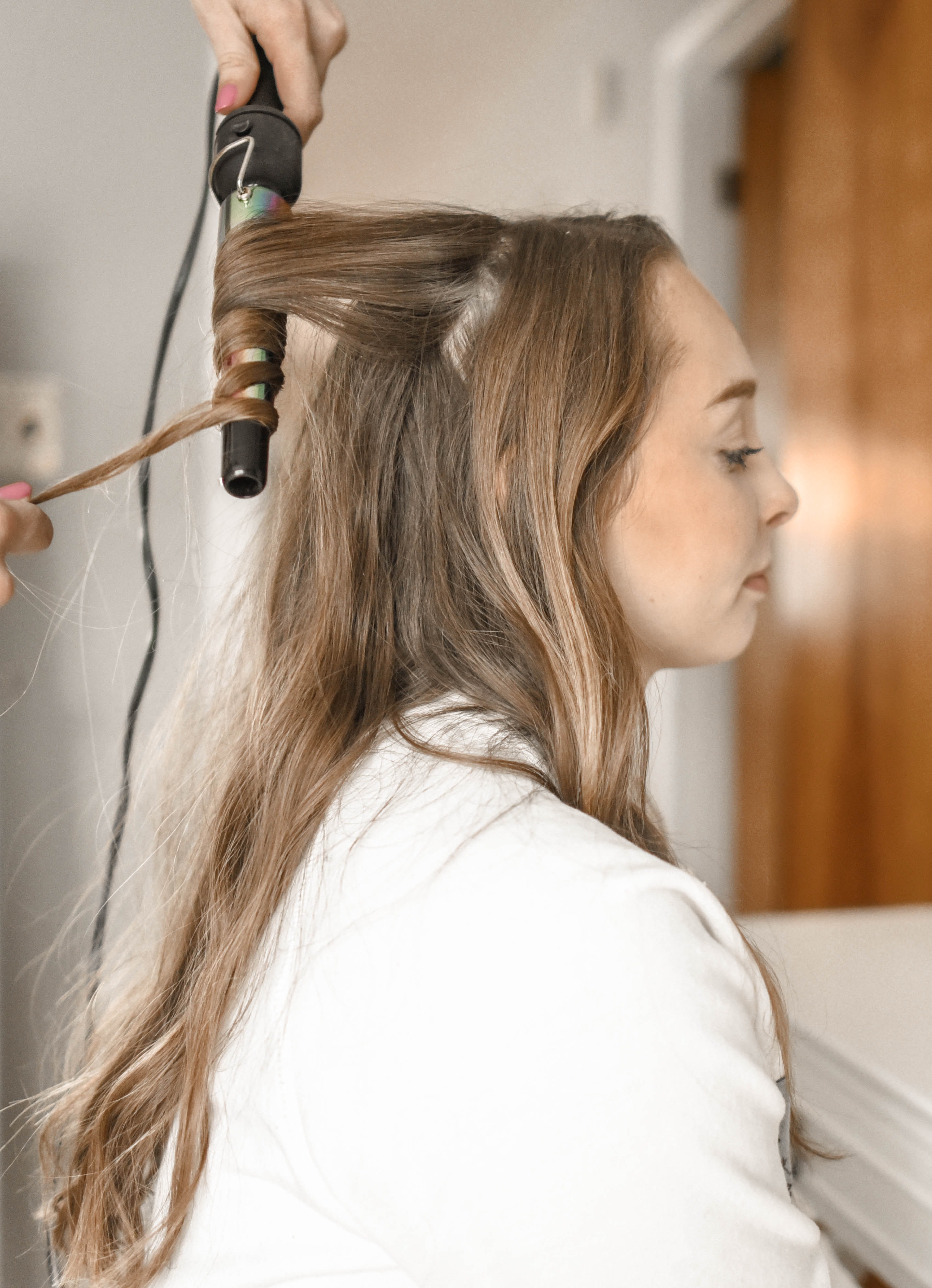 Heat Styling Hair with Split Ends and Statics