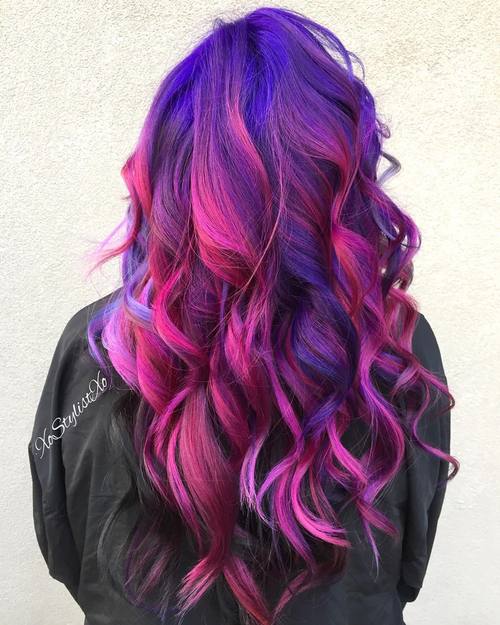 Blue And Pink Hair Color