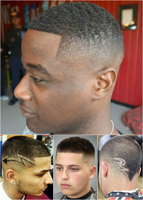 men's short haircuts with fade and shaved designs